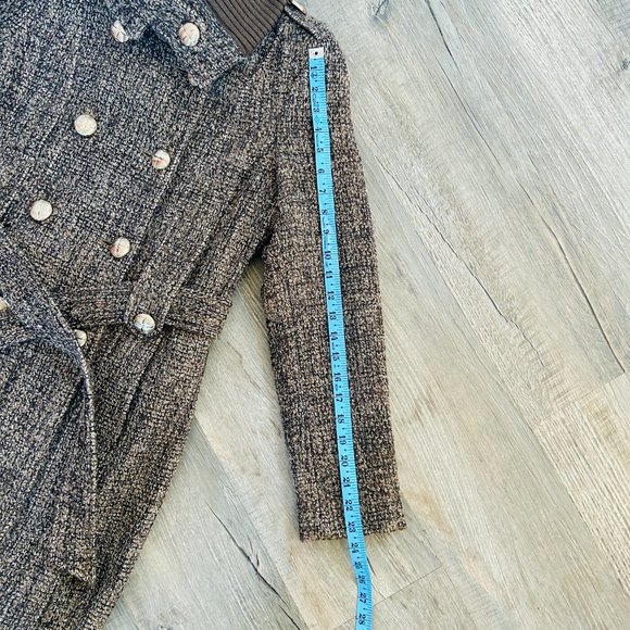 Calvin Klein Long Tweed Peacoat with Sweater Neck (size 4) - Picture 13 of 16